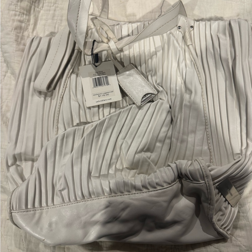 Calvin Klein White Tote Bag